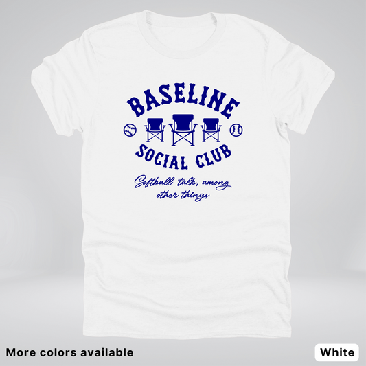Baseline Social Club Softball – Navy Design - T-Shirt