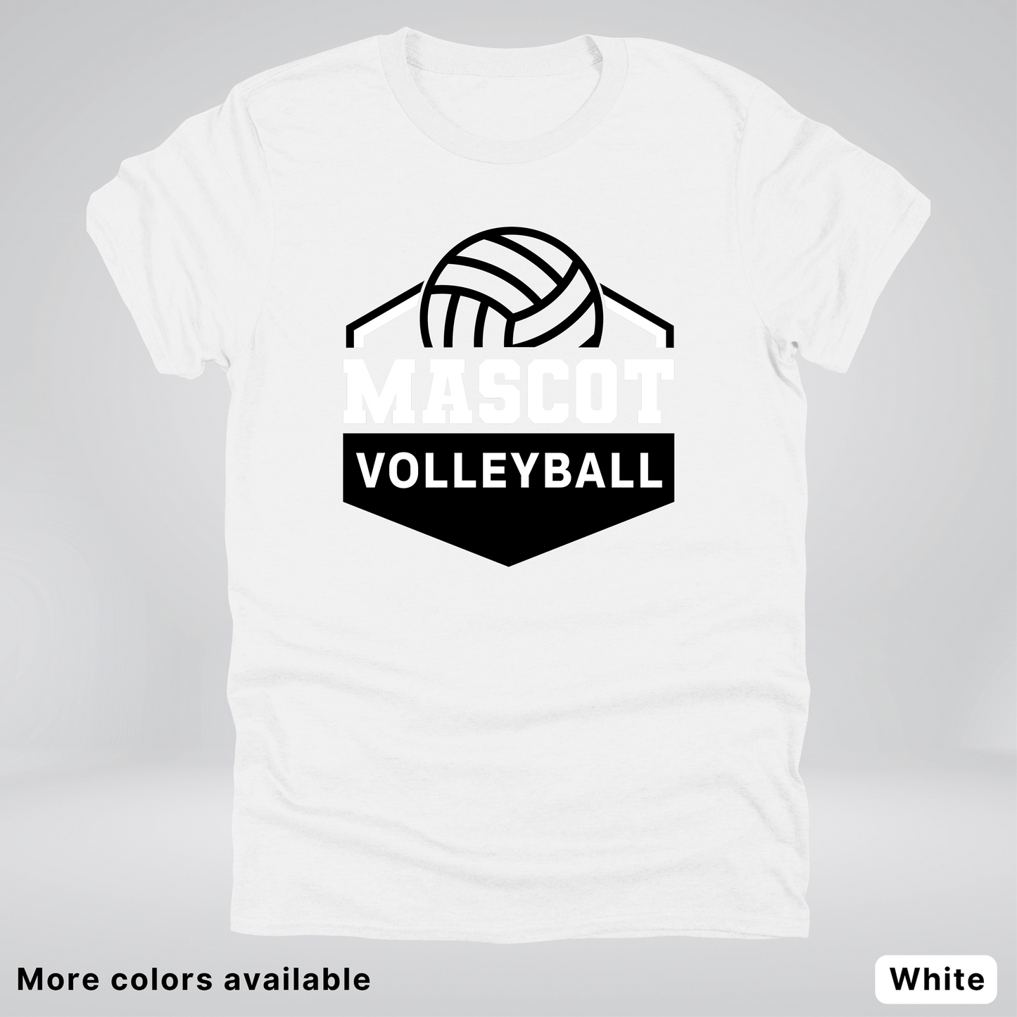Custom Mascot - Black - Volleyball Design 62 - T-Shirt