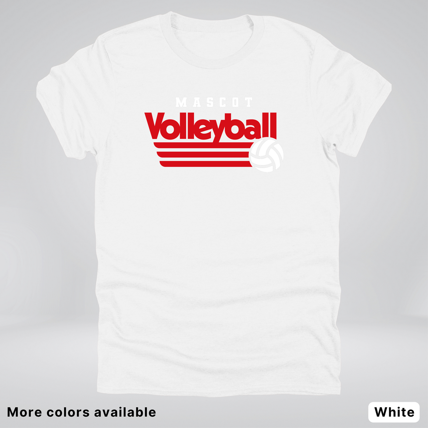 Custom Mascot - Red - Volleyball Design 53 - T-Shirt