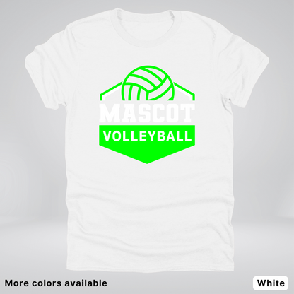 Custom Mascot - Green - Volleyball Design 71 - T-Shirt