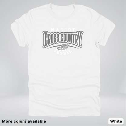Custom Mascot & Name – Gray Design – Cross Country 04 - T-Shirt