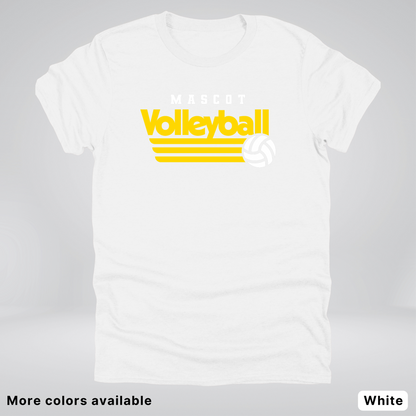 Custom Mascot - Gold - Volleyball Design 52 - T-Shirt
