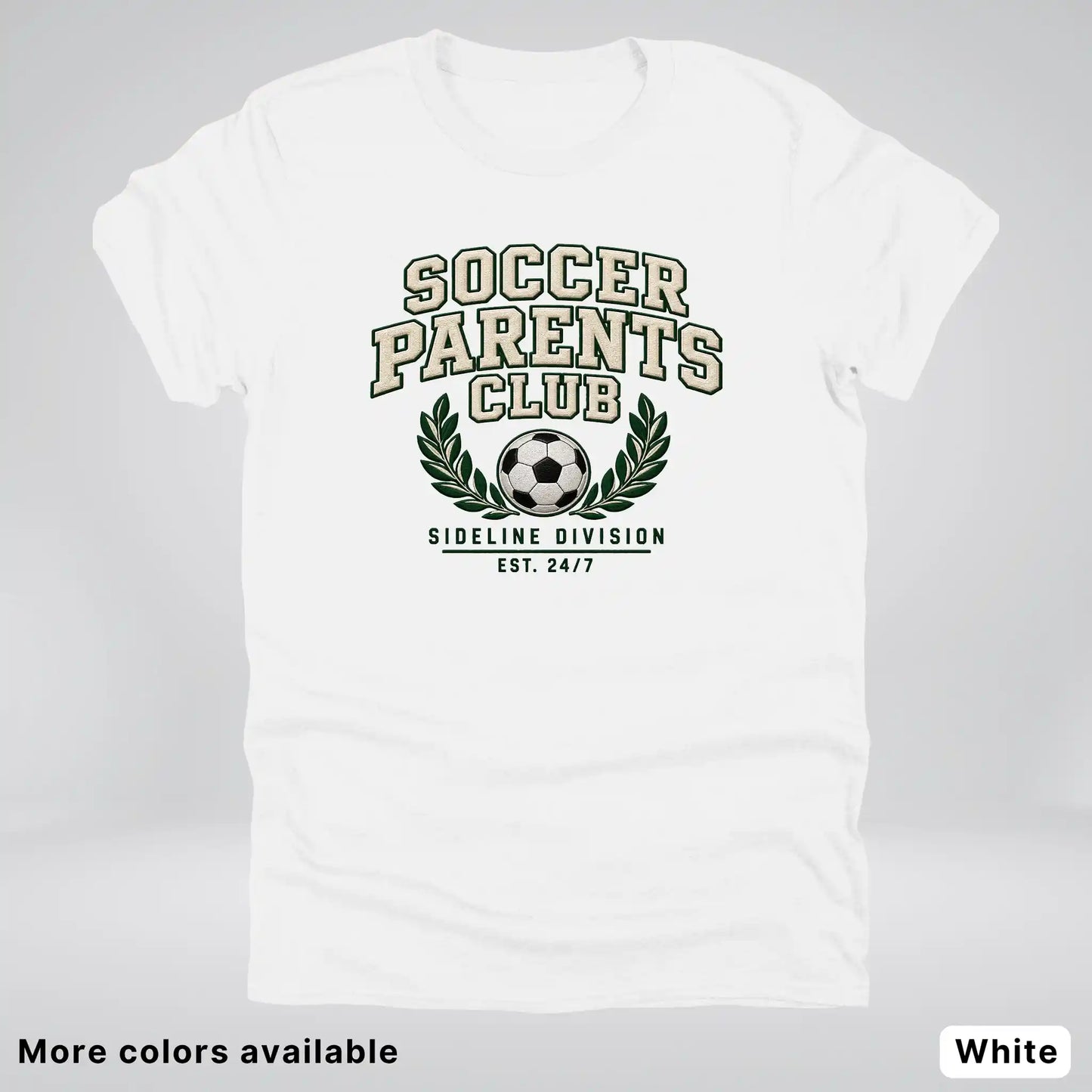 Soccer Parents Club Faux Embroidery Sideline T-Shirt
