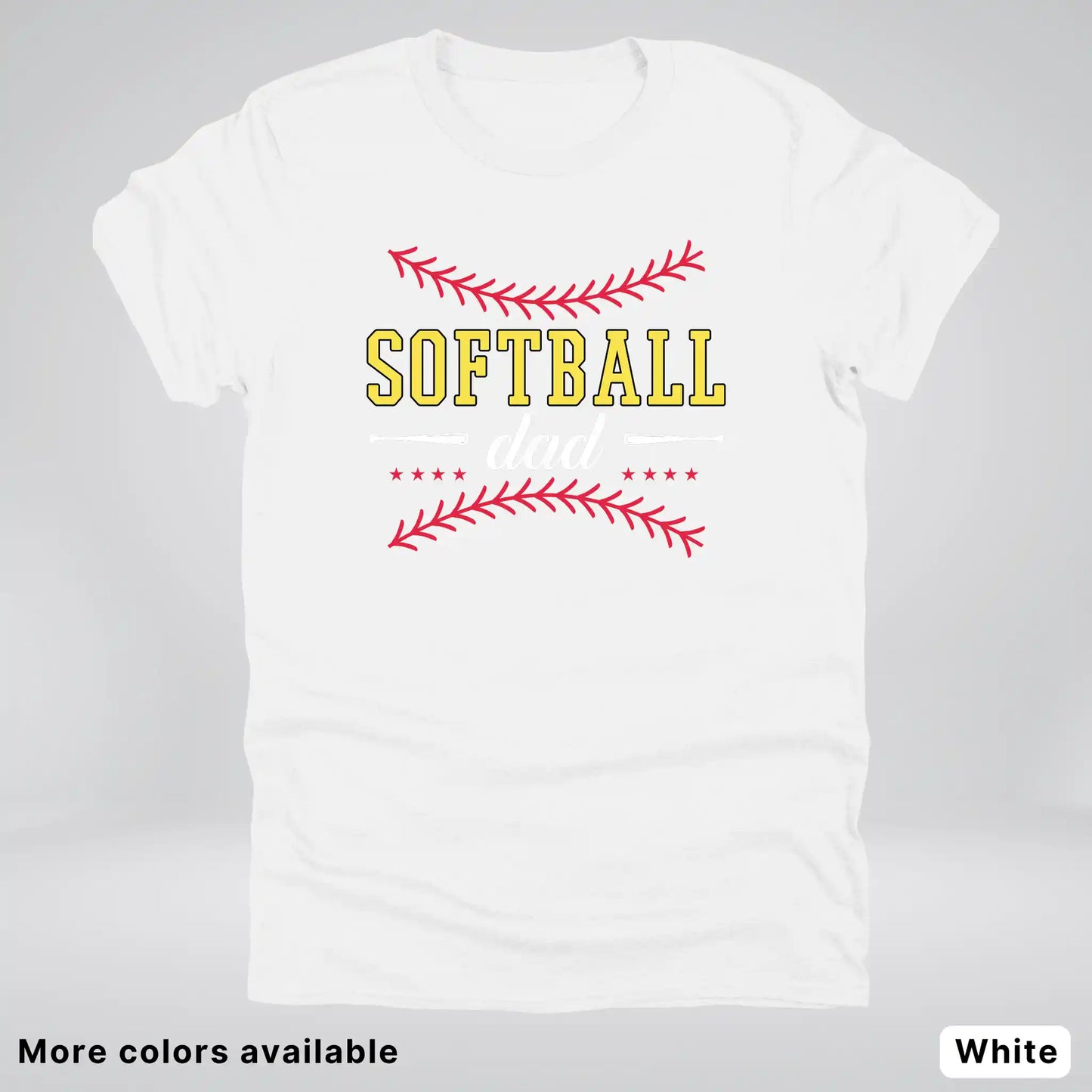 Softball Dad - White Design - T-Shirt
