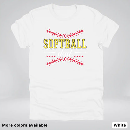 Softball Dad - White Design - T-Shirt