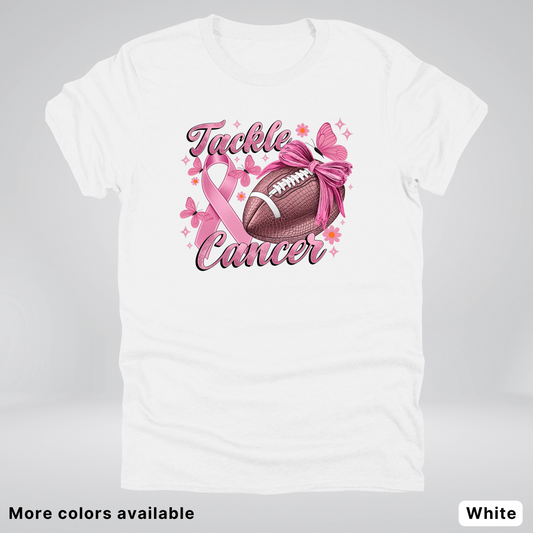 Tackle Cancer Coquette 02 Football T-Shirt