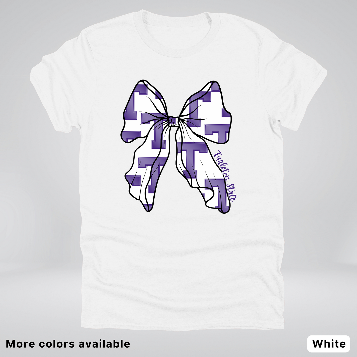 Tarleton State University Coquette Bow Football T-Shirt