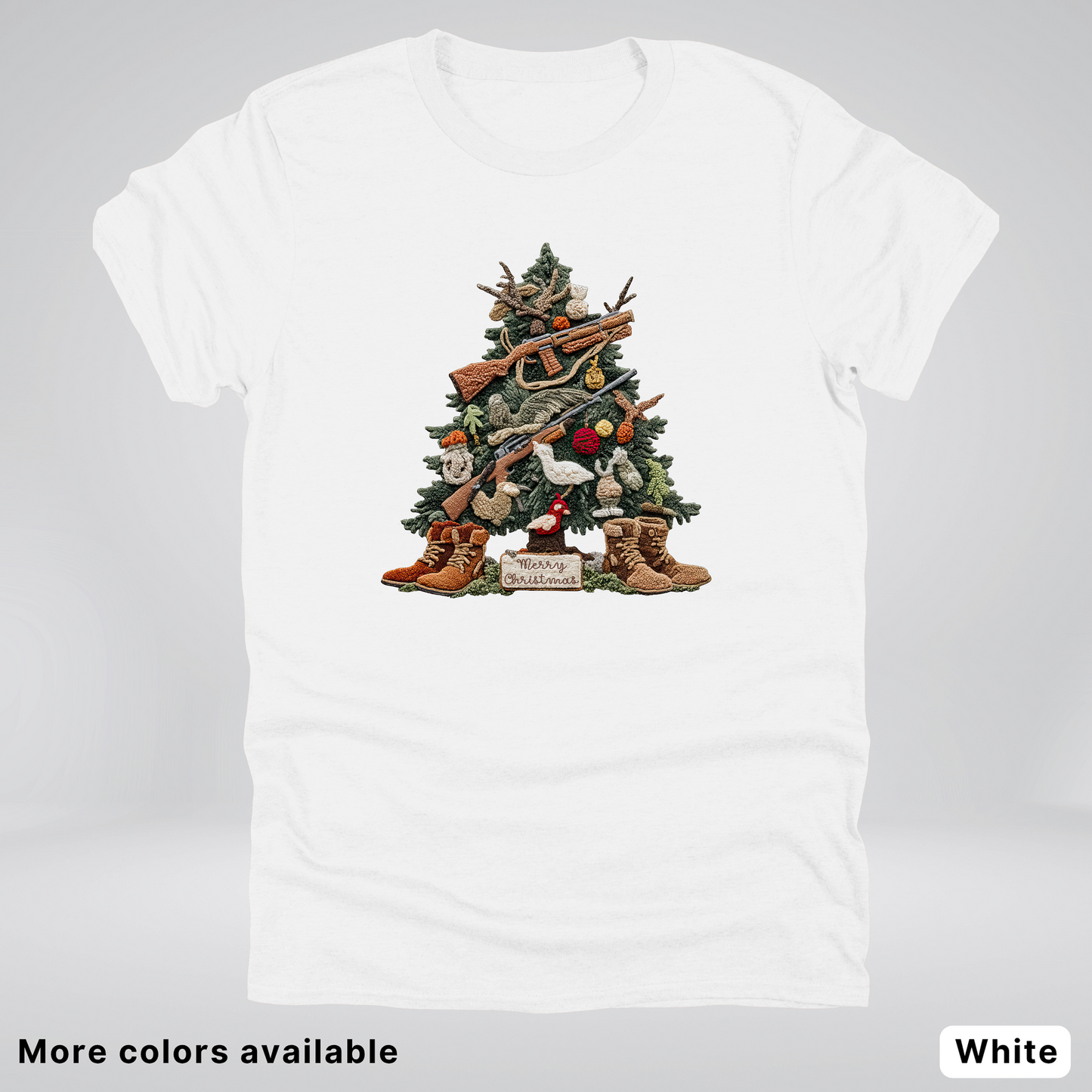 Rustic Holiday Tree & Boots (Hook Yard Faux) - T-Shirt