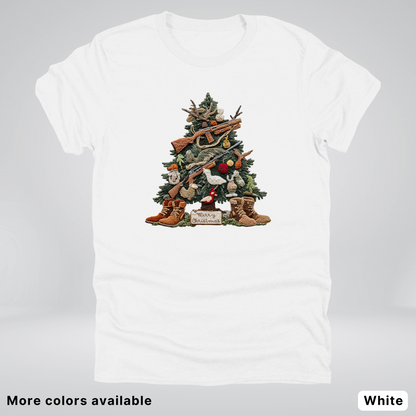 Rustic Holiday Tree & Boots (Hook Yard Faux) - T-Shirt