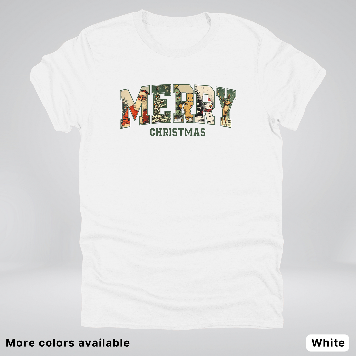 Vintage Merry Christmas Varsity - T-Shirt