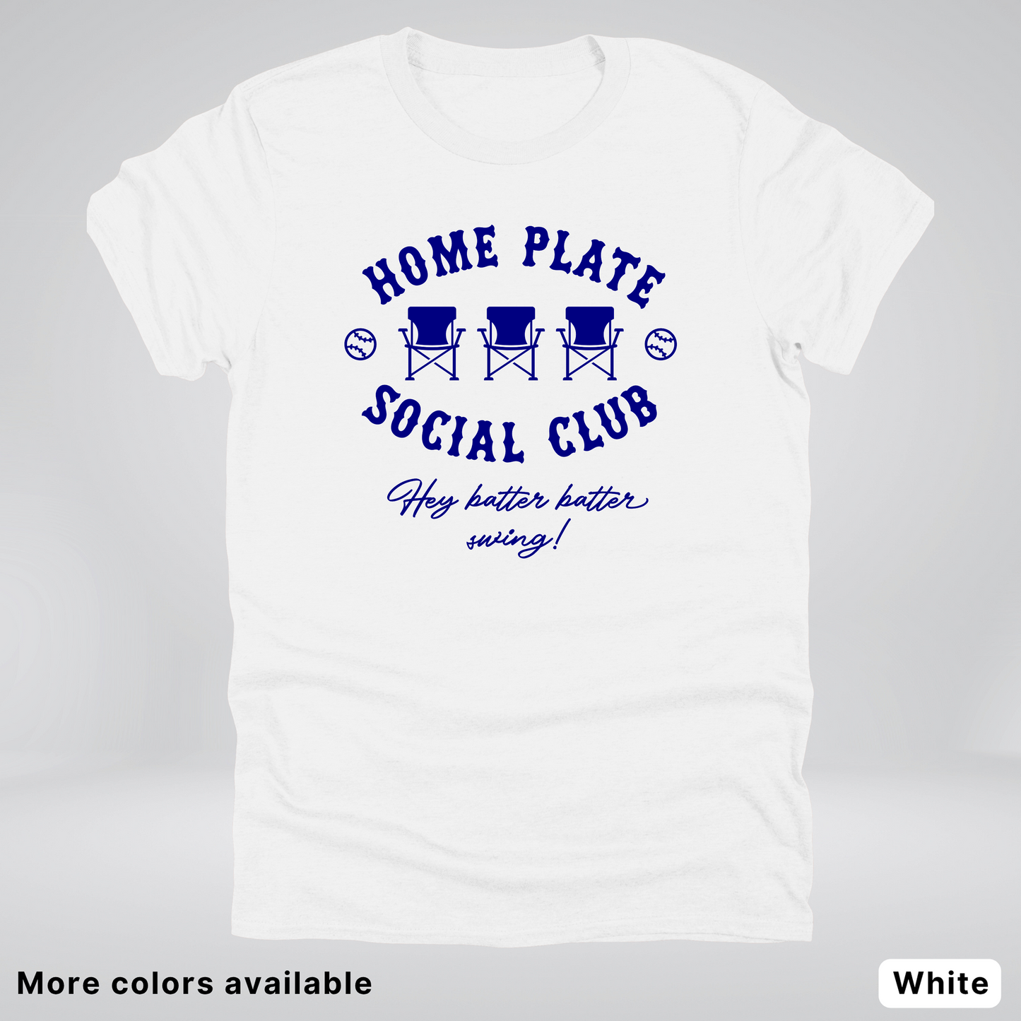 Home Plate Social Club – Navy Design - T-Shirt