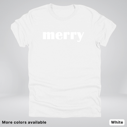 Merry - White Design - T-Shirt