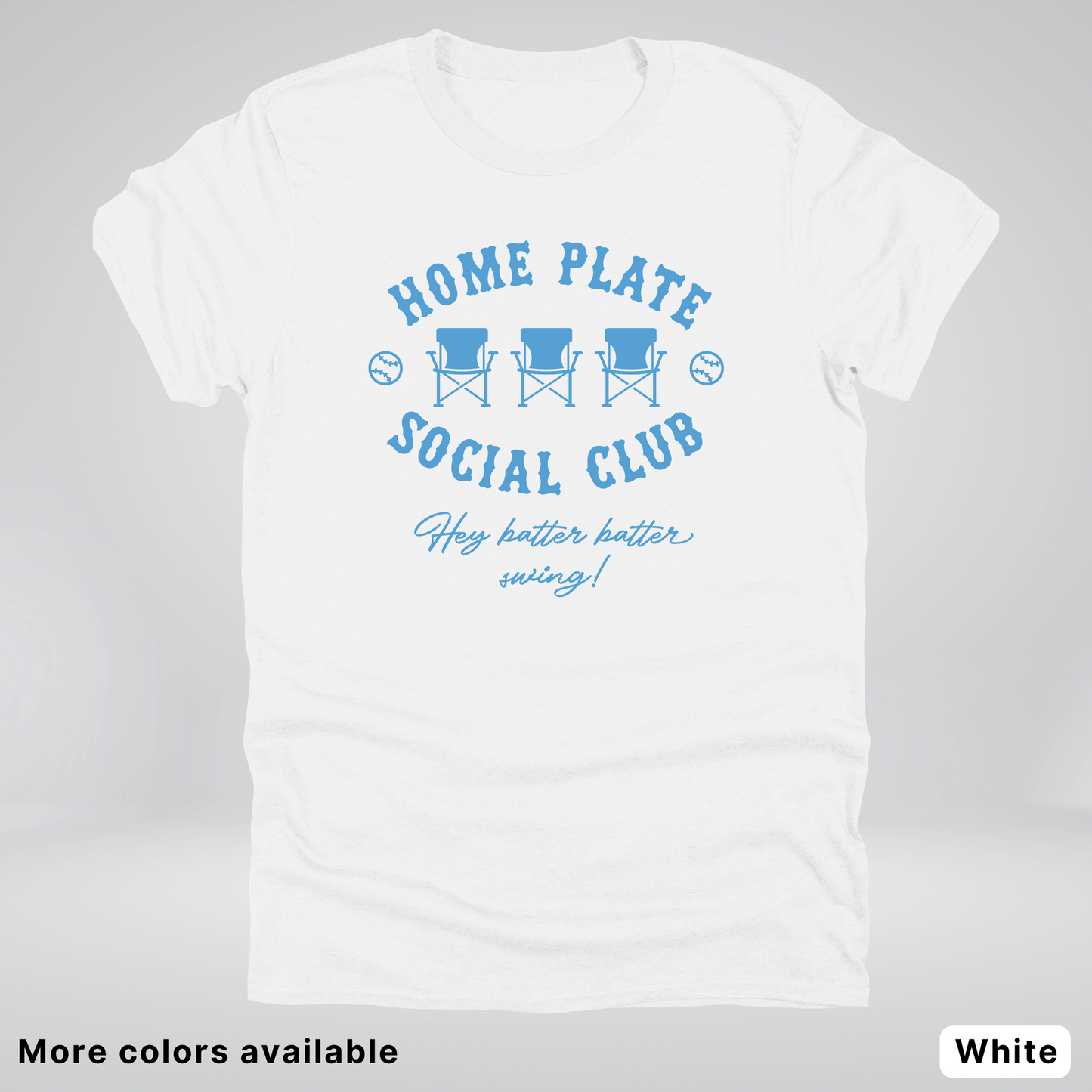 Home Plate Social Club – Light Blue Design - T-Shirt