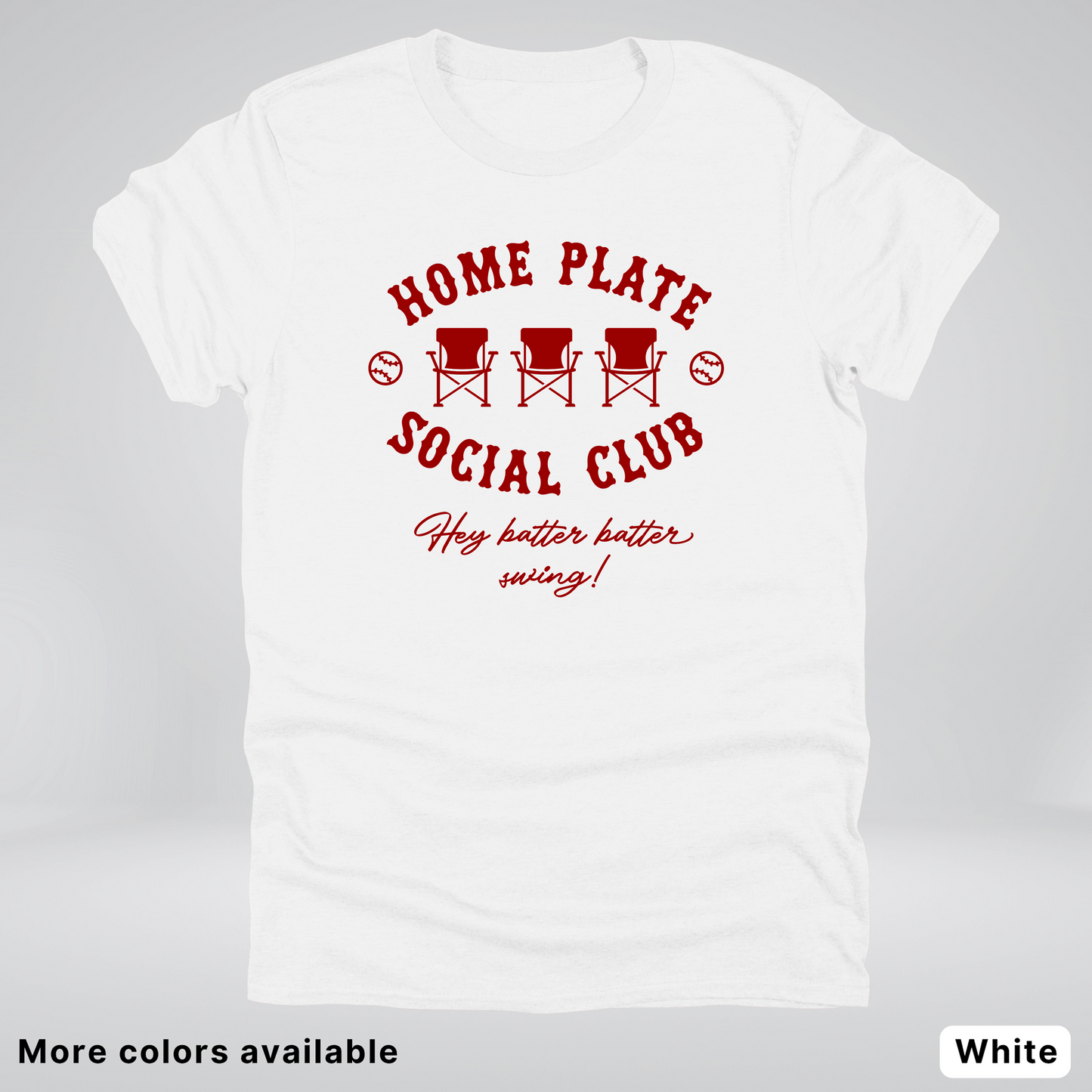 Home Plate Social Club – Maroon Design - T-Shirt