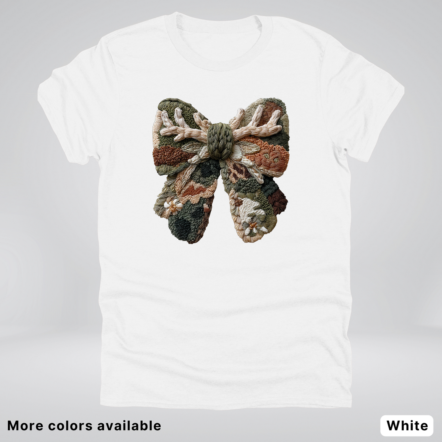 Woodland Winter Bow Hook Yard Faux - T-Shirt