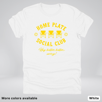 Home Plate Social Club – Gold Design - T-Shirt