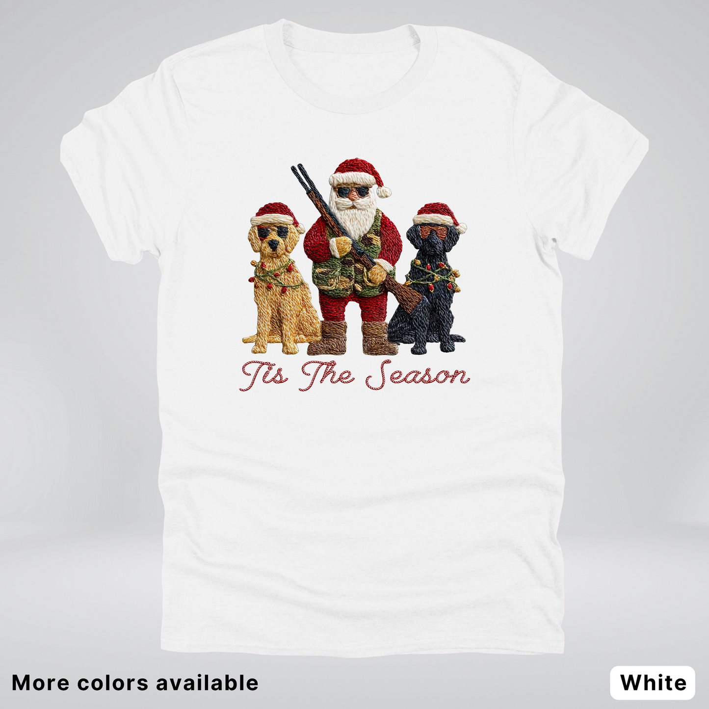 Tis The Season Hunting Santa Hook Yard Faux - T-Shirt