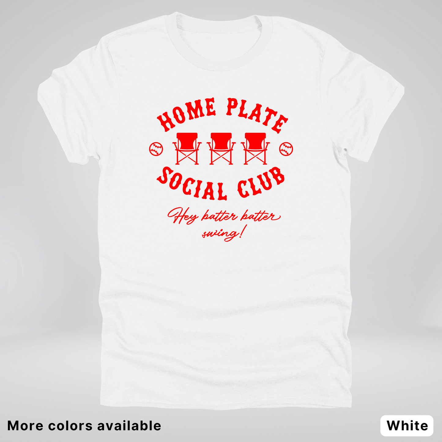 Home Plate Social Club – Red Design - T-Shirt