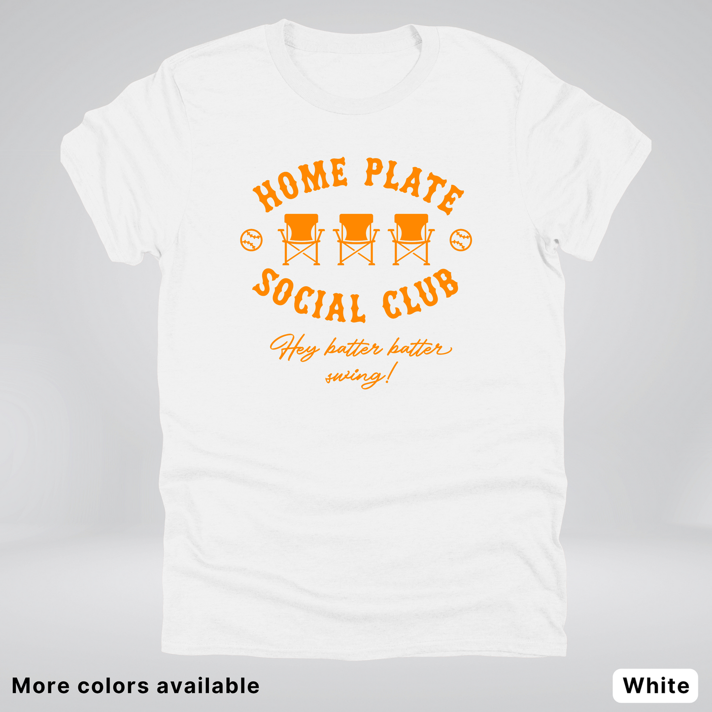 Home Plate Social Club – Orange Design - T-Shirt