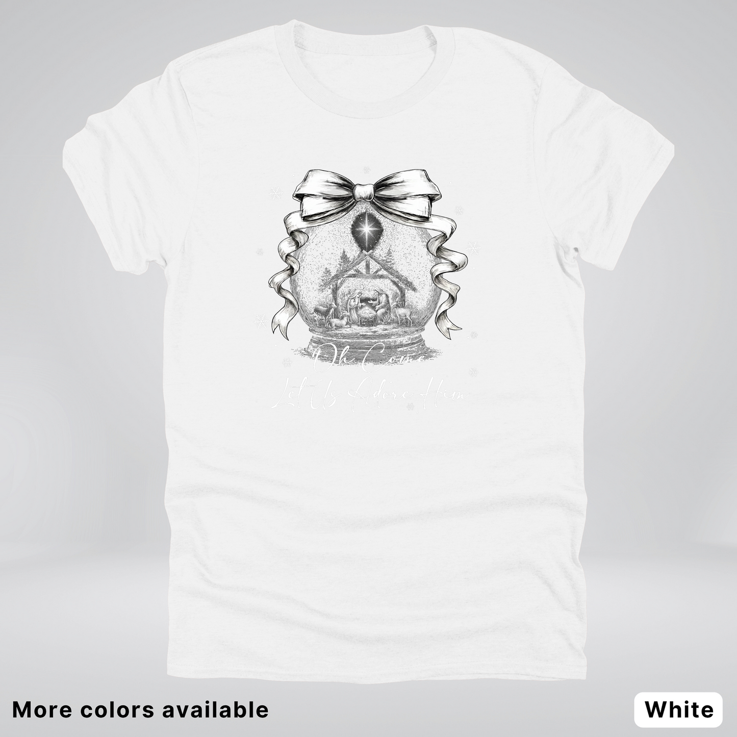 Oh Come Let Us Adore Him Nativity - T-Shirt