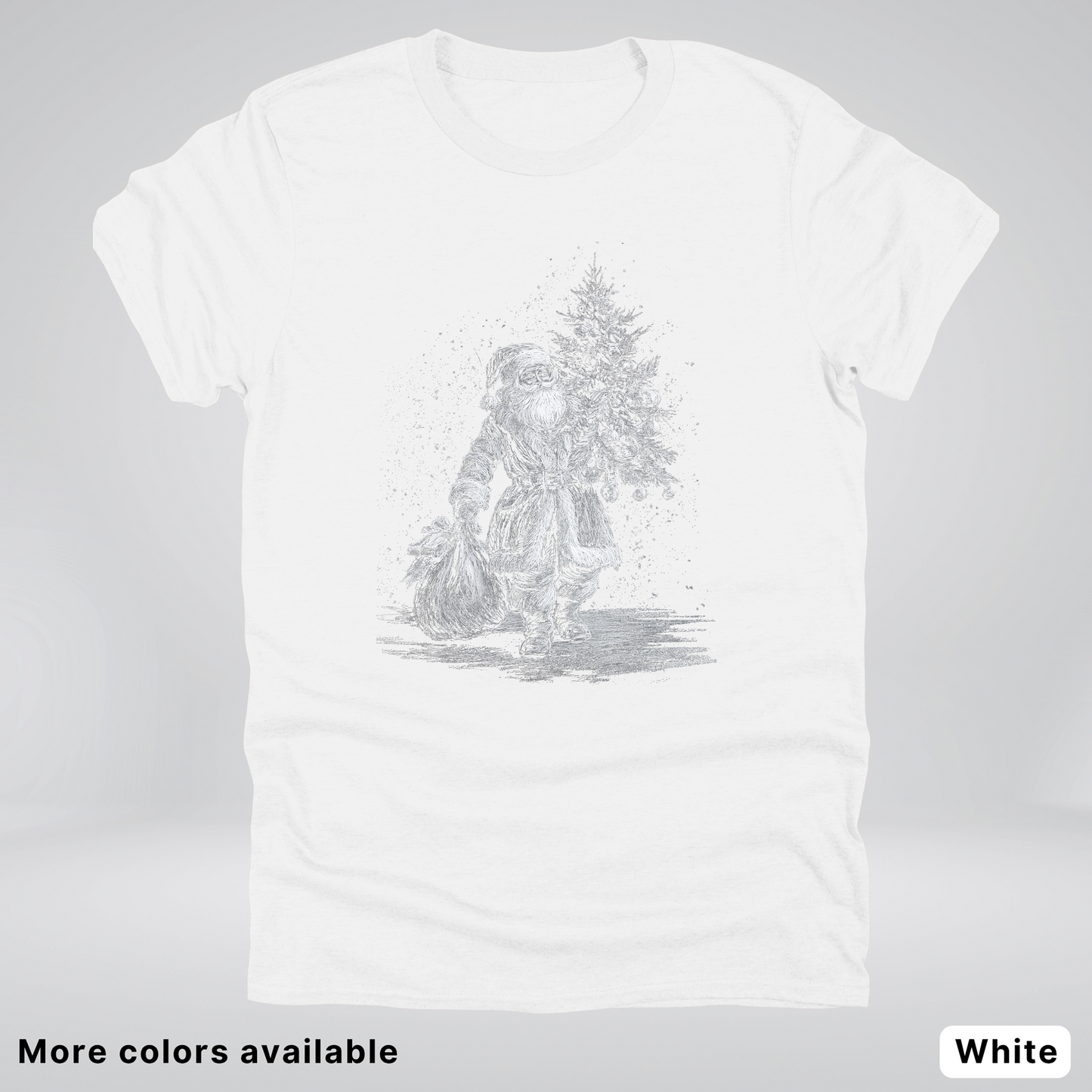 Vintage Santa with Christmas Tree - T-Shirt