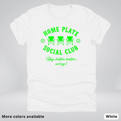 Home Plate Social Club – Green Design - T-Shirt