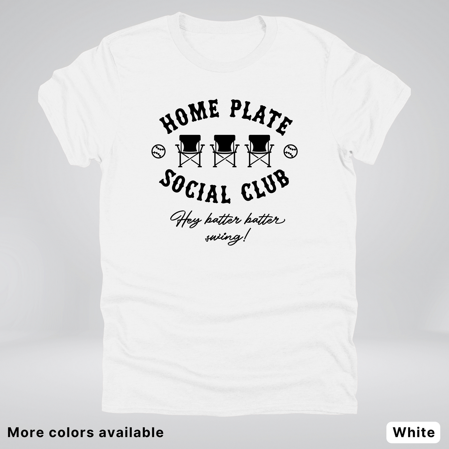 Home Plate Social Club – Black Design - T-Shirt