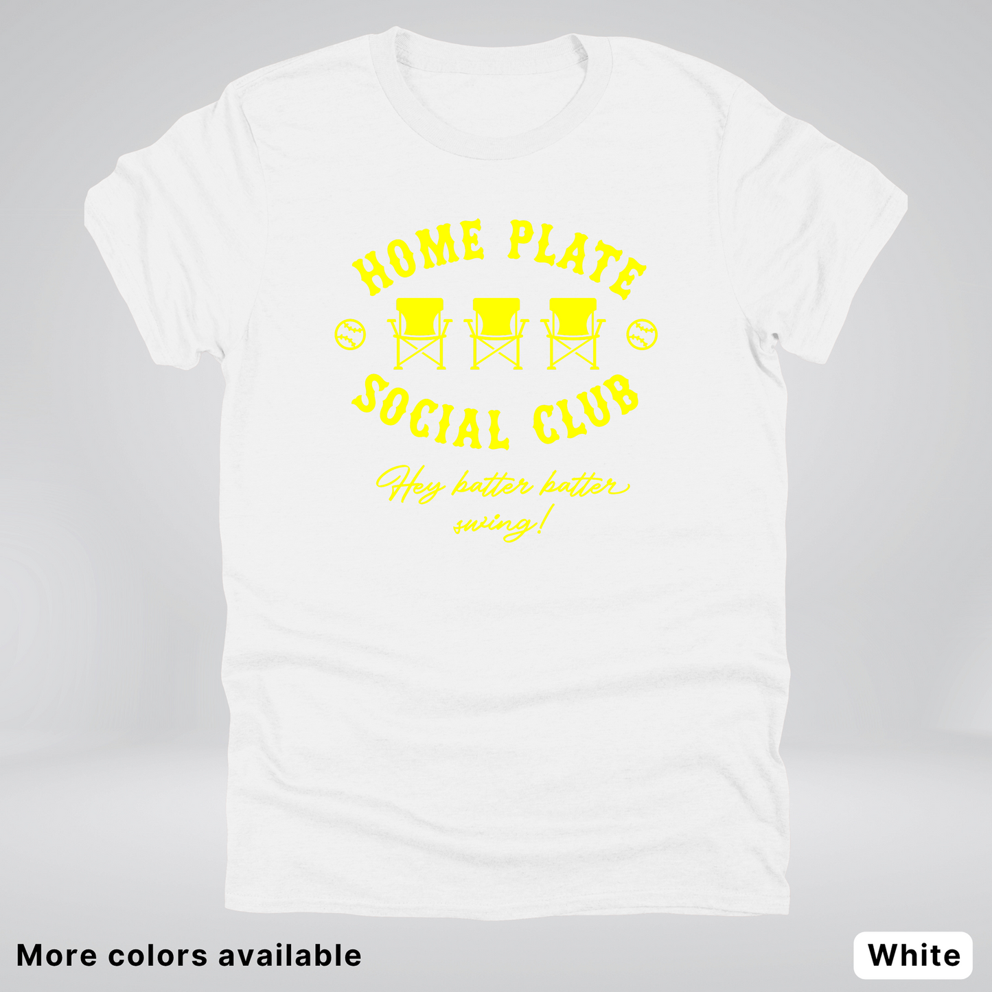 Home Plate Social Club – Yellow Design - T-Shirt