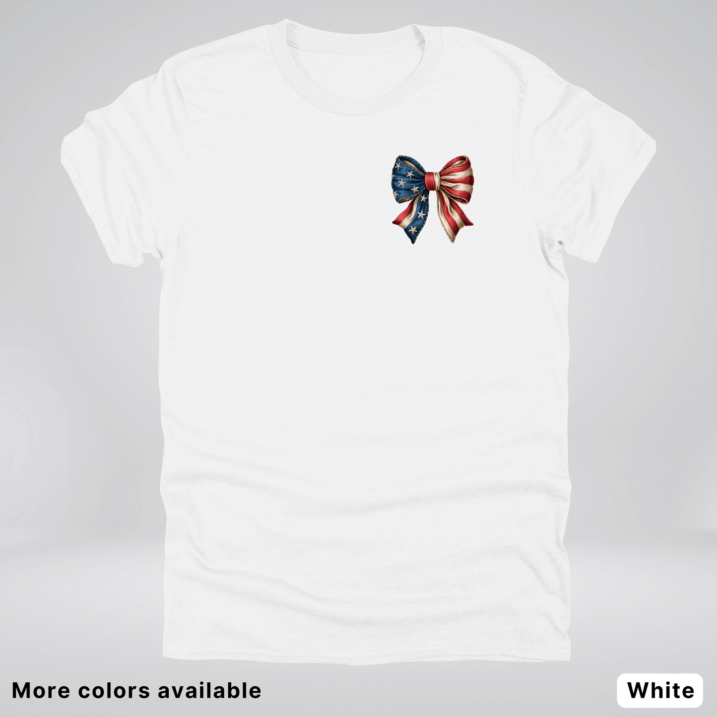 USA Flag Coquette Bow - 4th Of July Design 02 T-Shirt