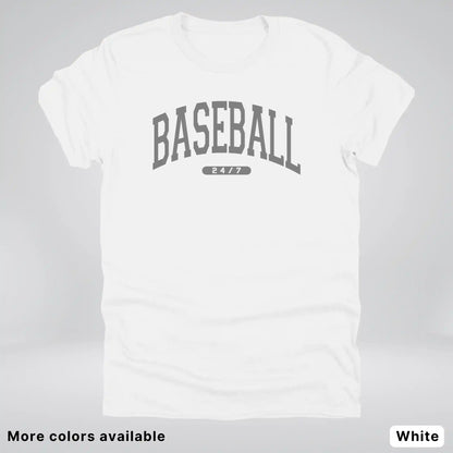 Baseball 24/7 – Gray Design - T-Shirt