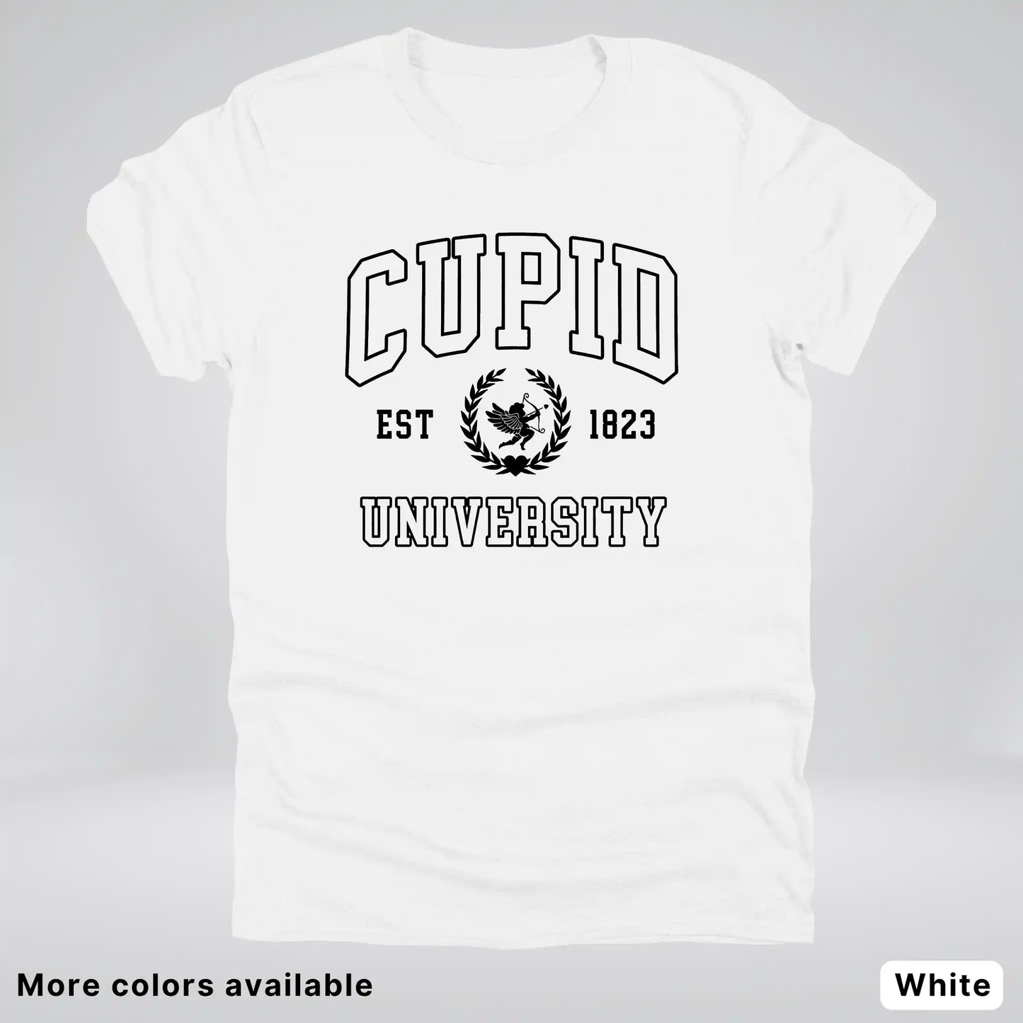 Cupid University Est 1823 - Black Design - T-Shirt