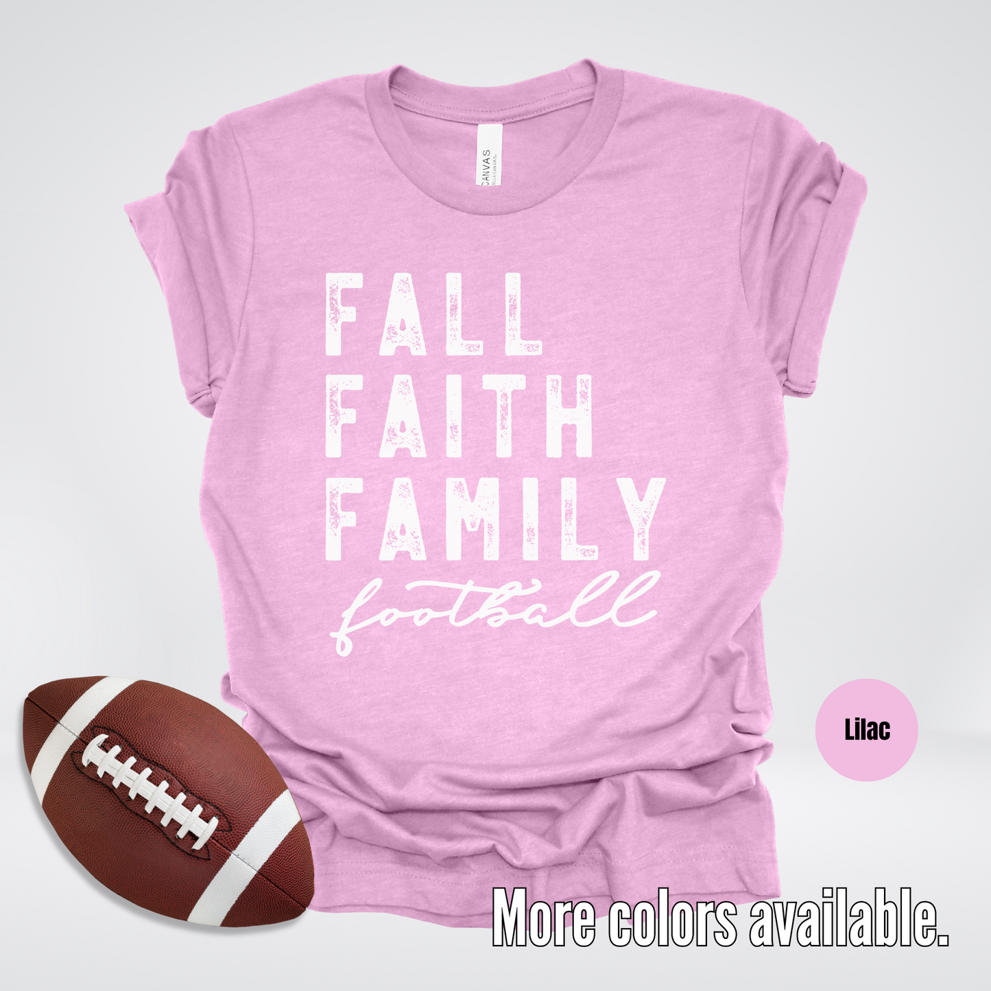 Fall Faith Family Football T-Shirt