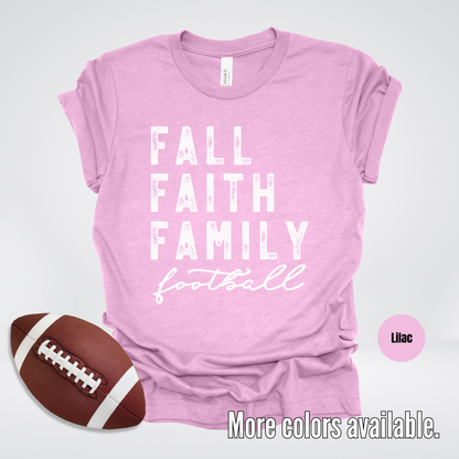 Fall Faith Family Football T-Shirt