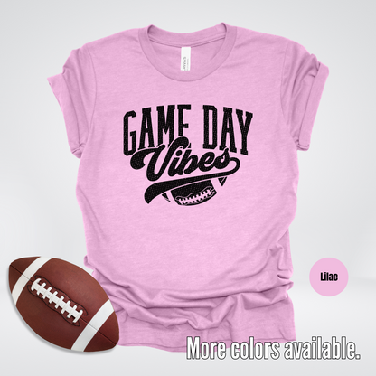 Game Day Vibes Black Design T-Shirt