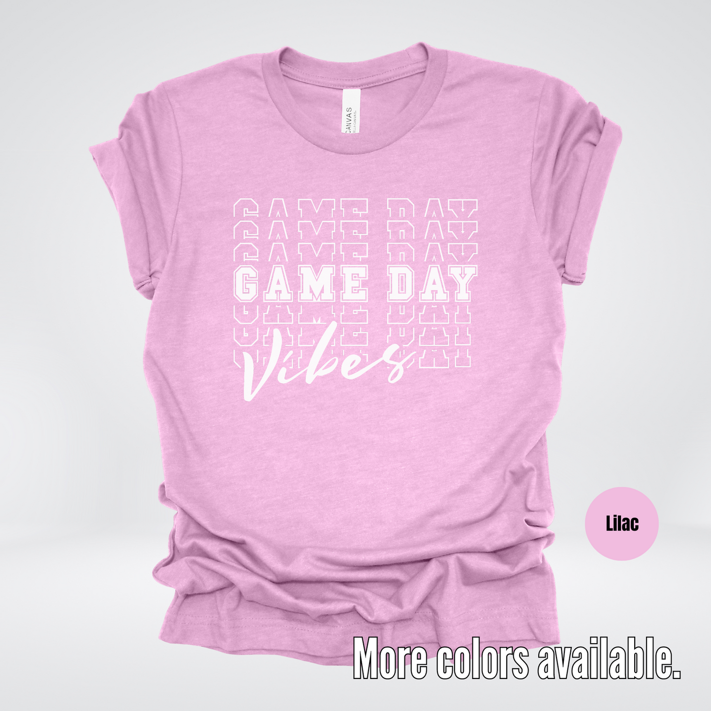 Game Day Vibes Stacked - White Design - T-Shirt