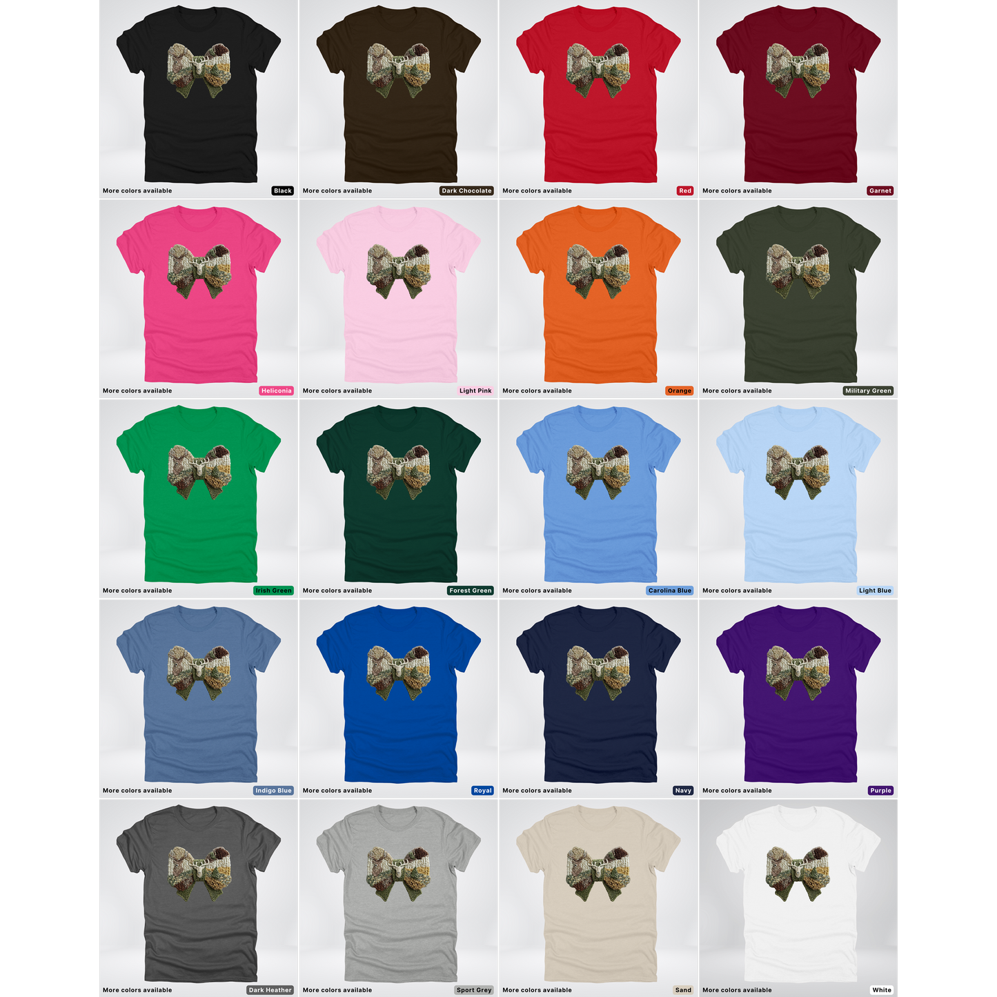 Rocking Horse Holiday Bow – Hook Yard Faux Look - T-Shirt