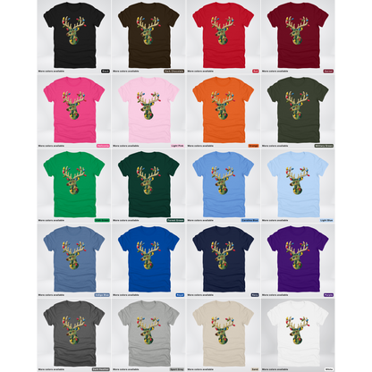 Festive Light-Up Reindeer Hook Yard Faux - T-Shirt