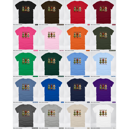 Season Greetings Reindeer Trees Hook Yard Faux - T-Shirt