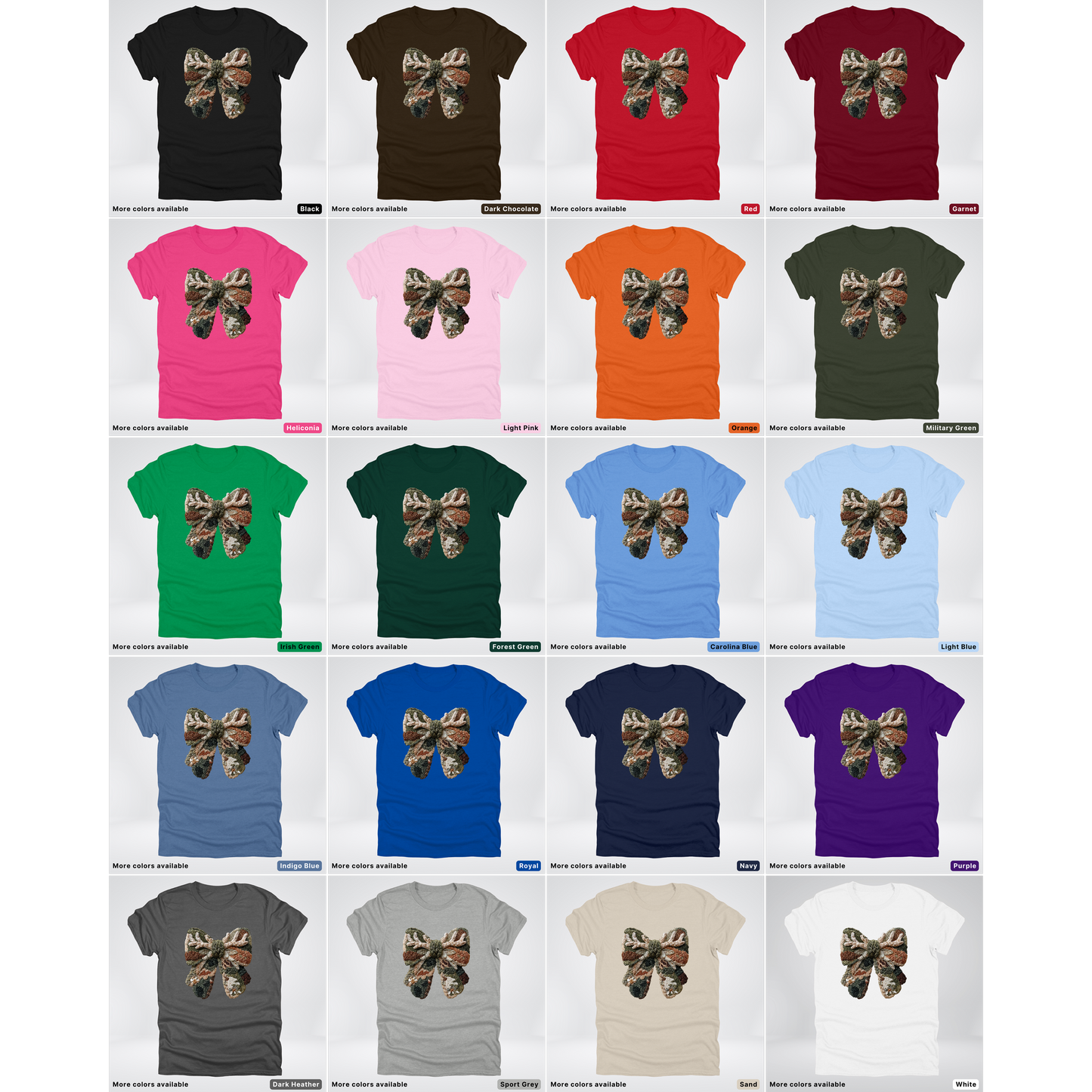 Woodland Winter Bow Hook Yard Faux - T-Shirt