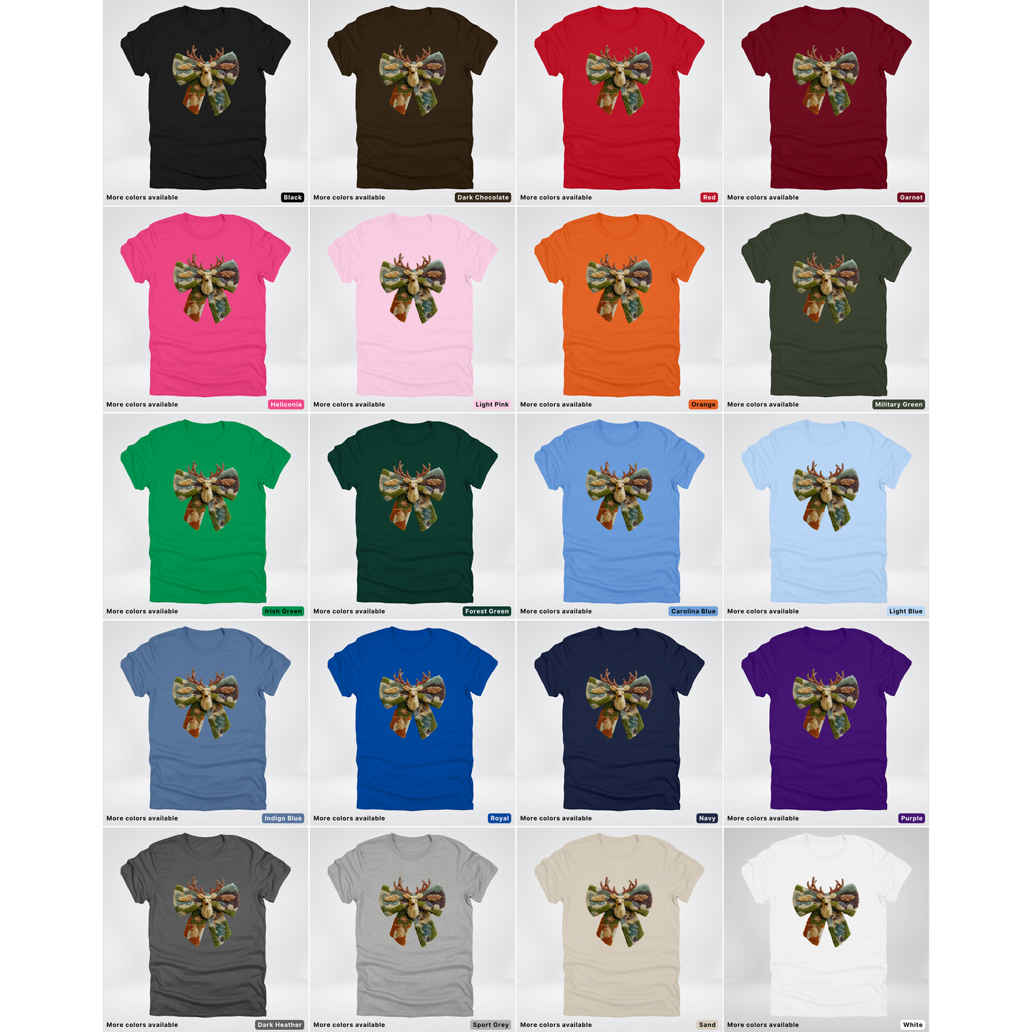 Neutral Woodland Bow Hook Yard Faux - T-Shirt
