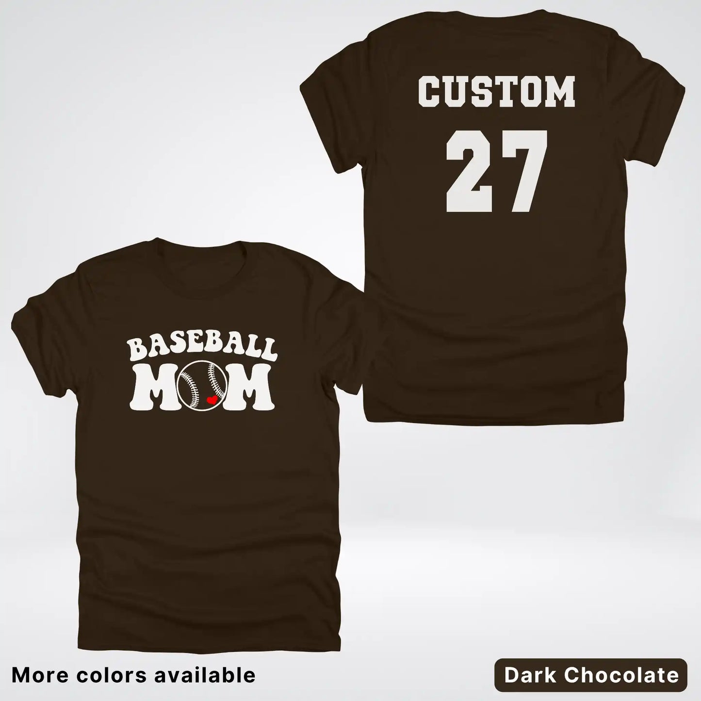 Custom Name & Number- Baseball Design 6 T-Shirt
