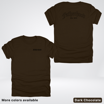 Custom Year Old English Fatherhood - Black Design – Father’s Day T-Shirt