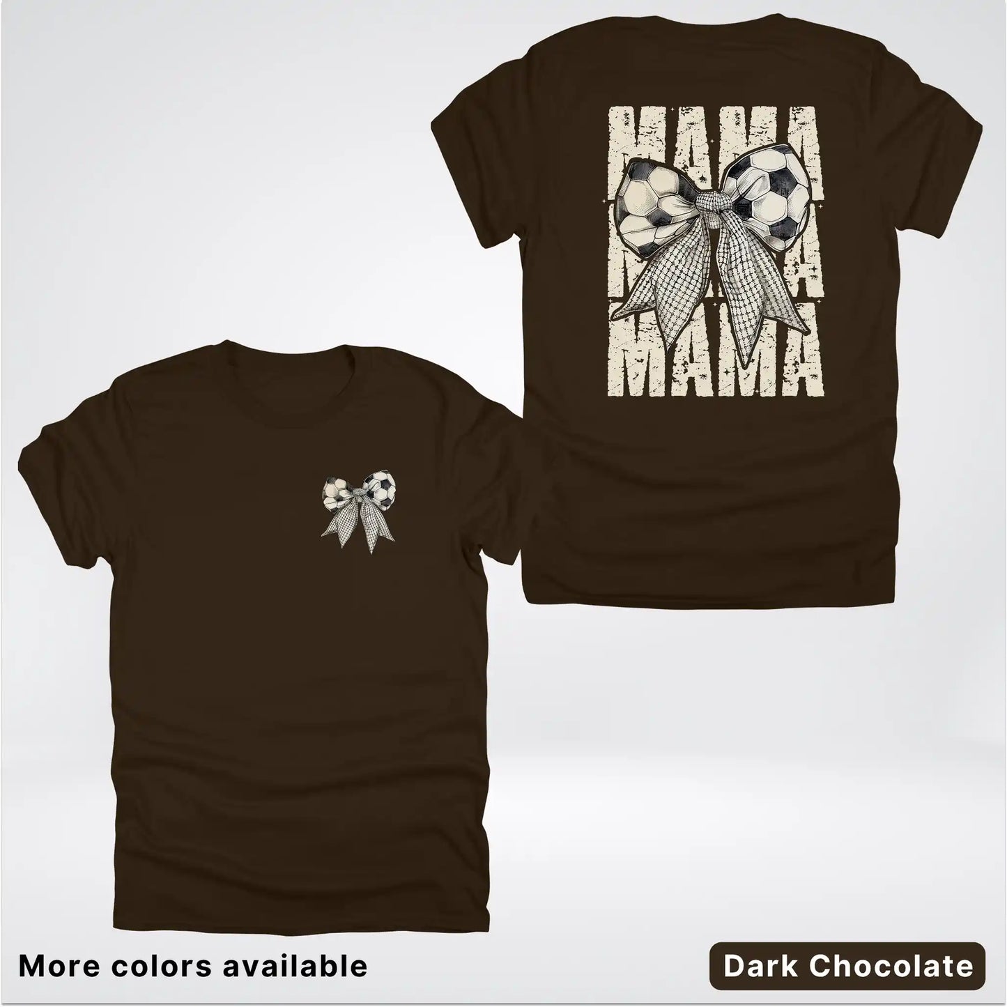 Soccer Mama Bow Coquette Graphic T-Shirt