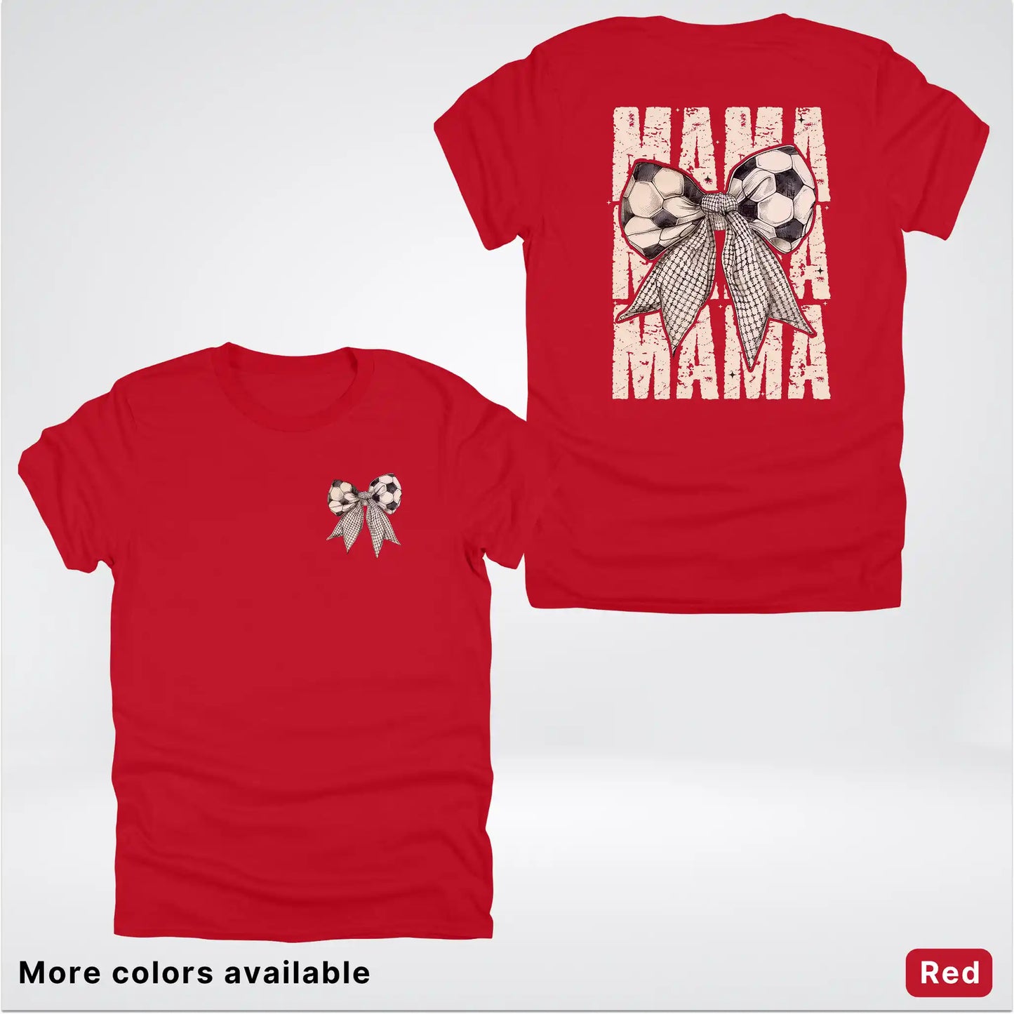 Soccer Mama Bow Coquette Graphic T-Shirt