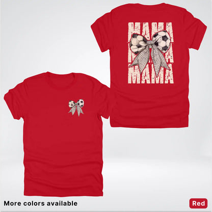 Soccer Mama Bow Coquette Graphic T-Shirt