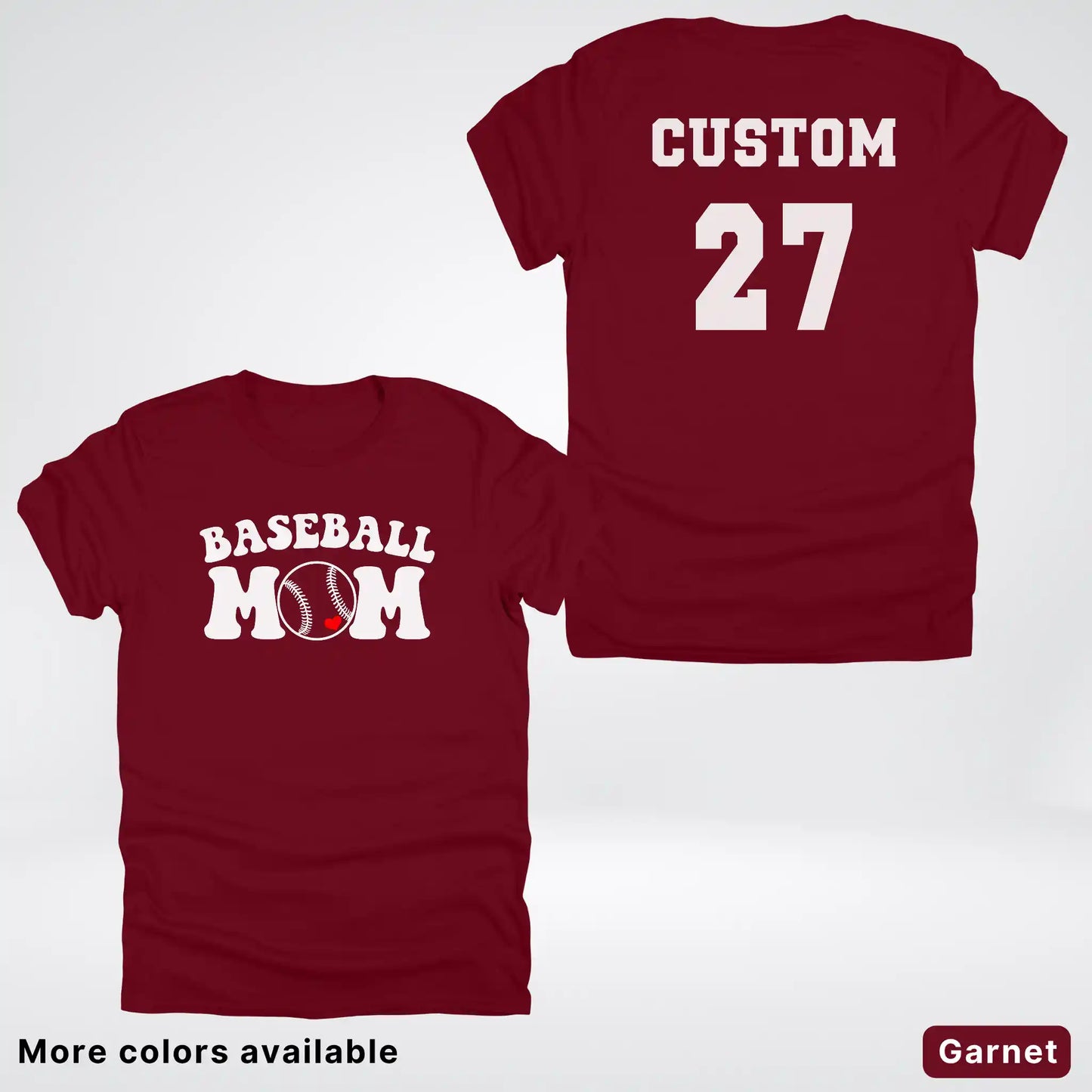 Custom Name & Number- Baseball Design 6 T-Shirt