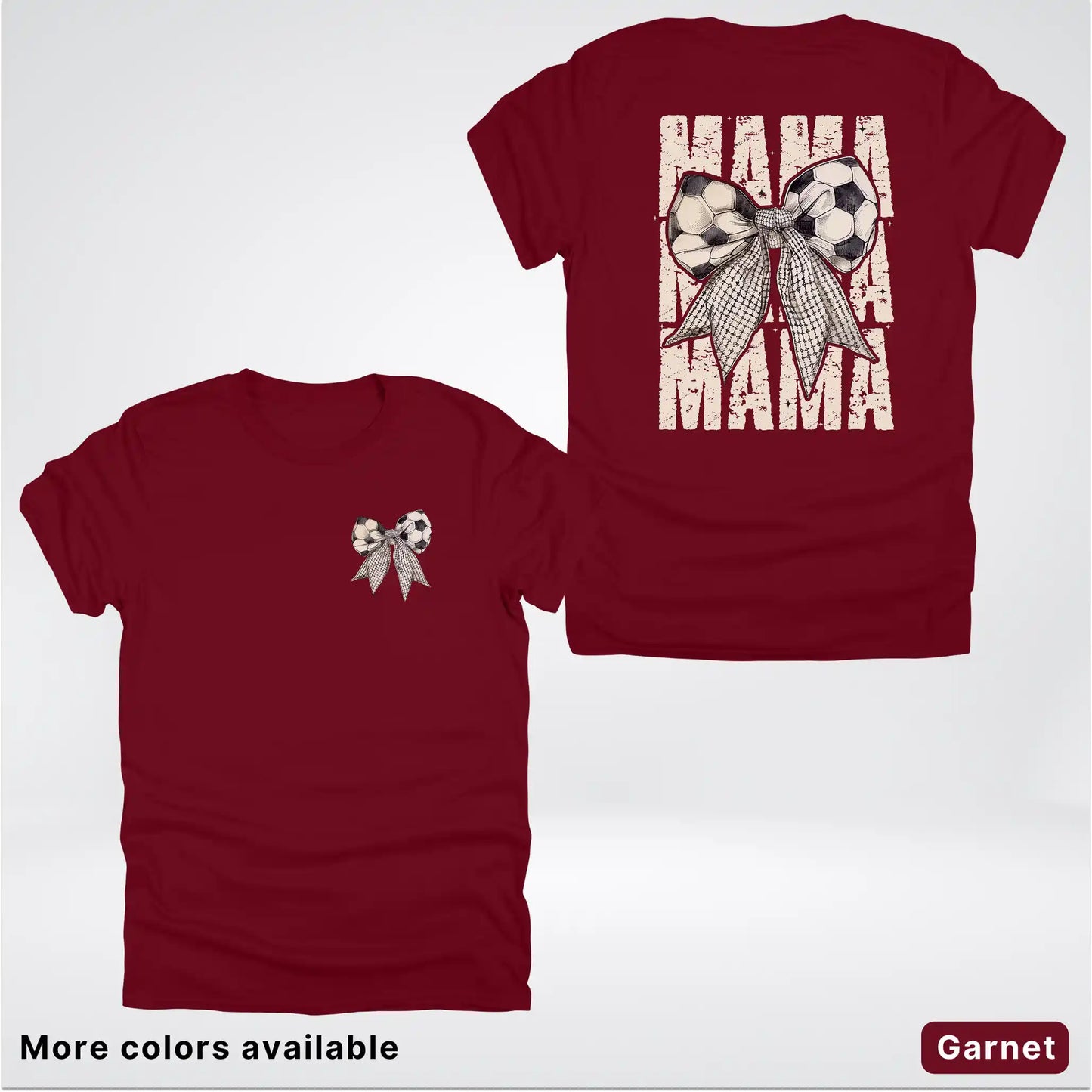 Soccer Mama Bow Coquette Graphic T-Shirt
