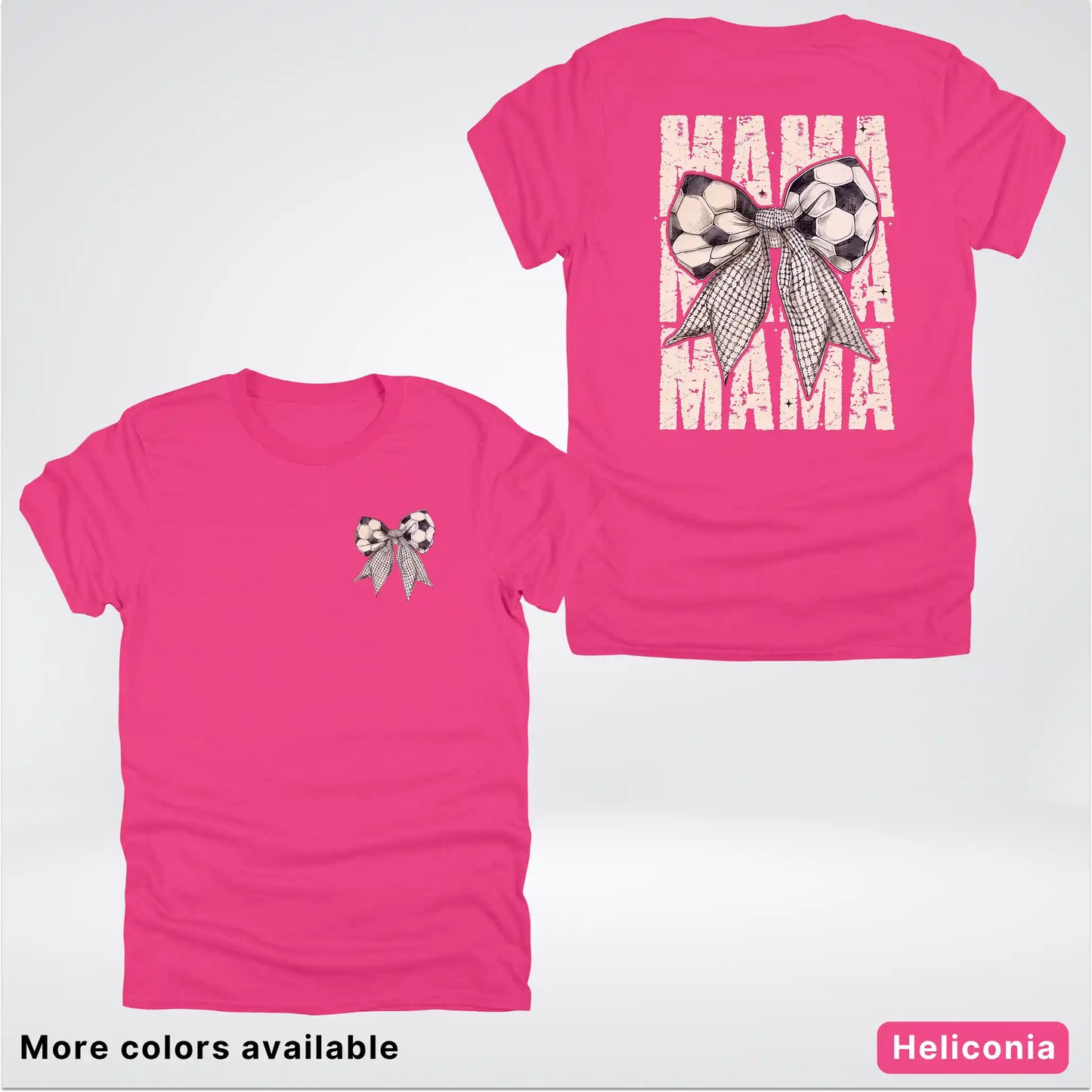 Soccer Mama Bow Coquette Graphic T-Shirt