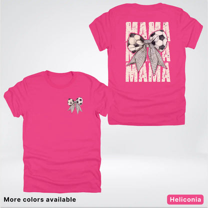 Soccer Mama Bow Coquette Graphic T-Shirt