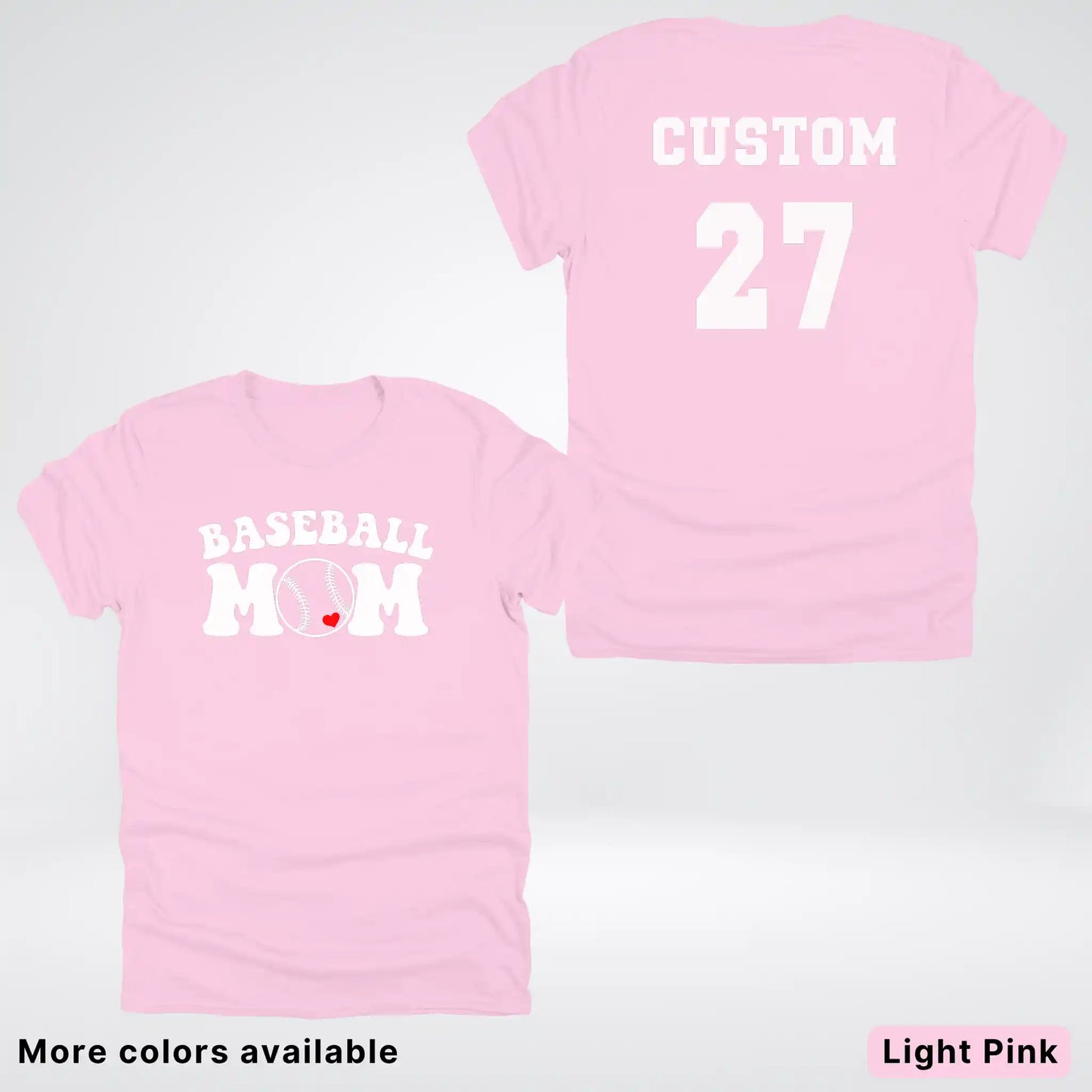 Custom Name & Number- Baseball Design 6 T-Shirt
